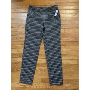 NEW Women’s Size L Black White Plaid Ankle Pants – SOHO Apparel Slim Fit Work